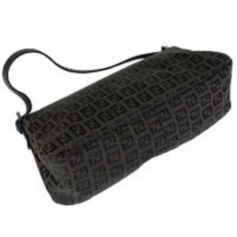 Fendi Mamma Shoulder Bag Zucchino Bucket Brown Canvas